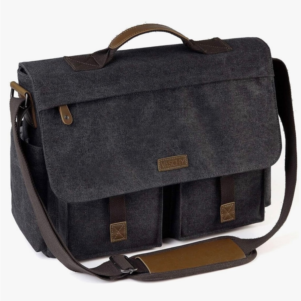 🆕 Vaschy Laptop Bag, NWT, Grey/Brown, Trendy